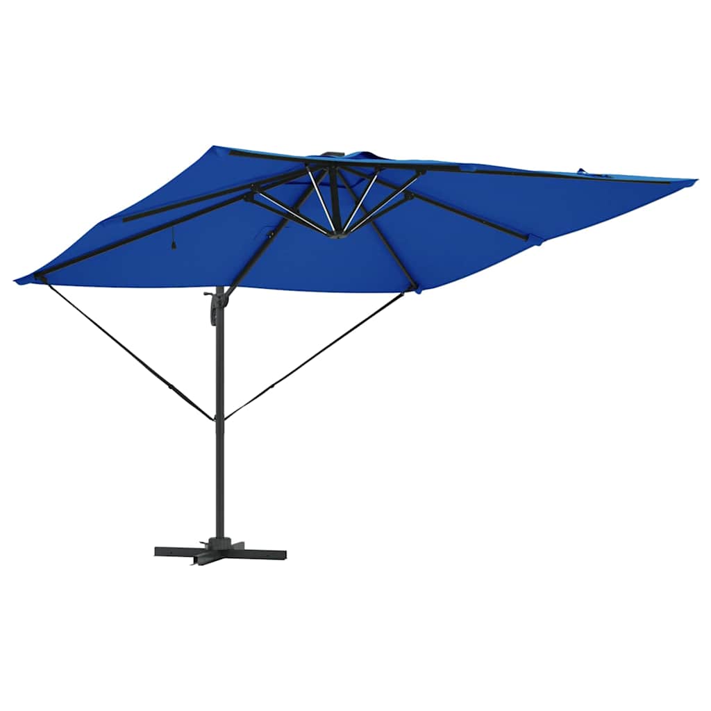 Sonnenschirm Mit Led-Lichtleisten Azure Blau 286 X 284 X 270 Cm