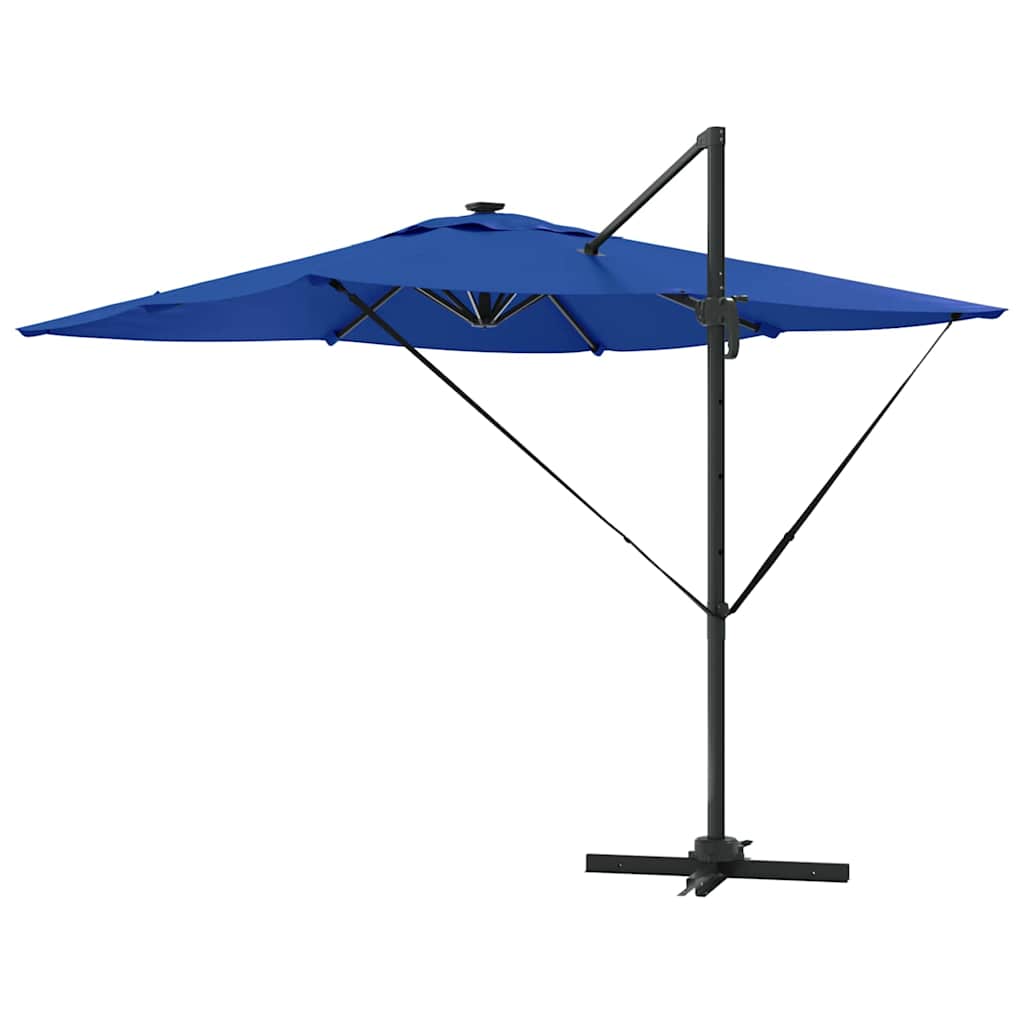 Sonnenschirm Mit Led-Lichtleisten Azure Blau 286 X 284 X 270 Cm