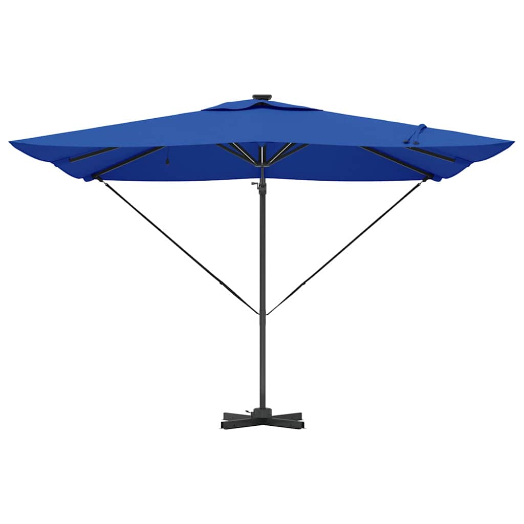 Sonnenschirm Mit Led-Lichtleisten Azure Blau 286 X 284 X 270 Cm