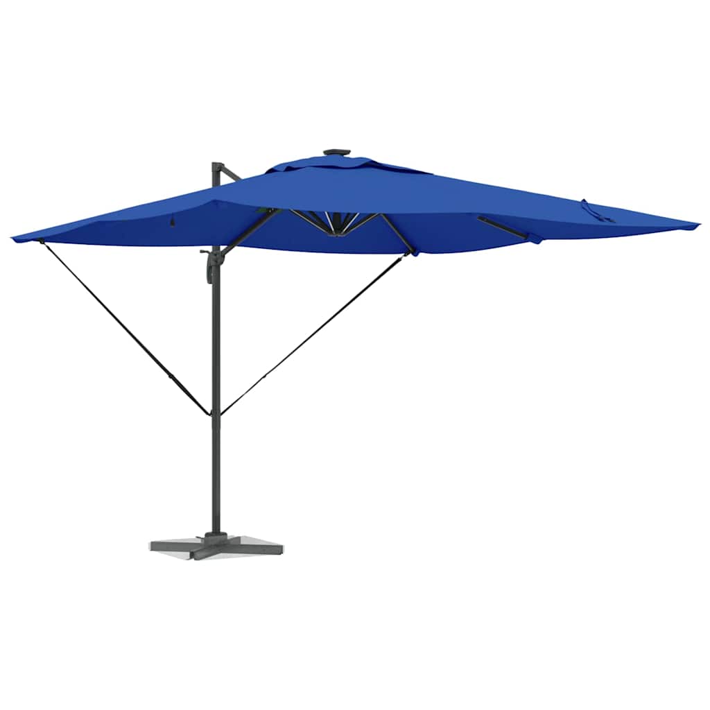 Sonnenschirm Mit Led-Lichtleisten Azure Blau 286 X 284 X 270 Cm