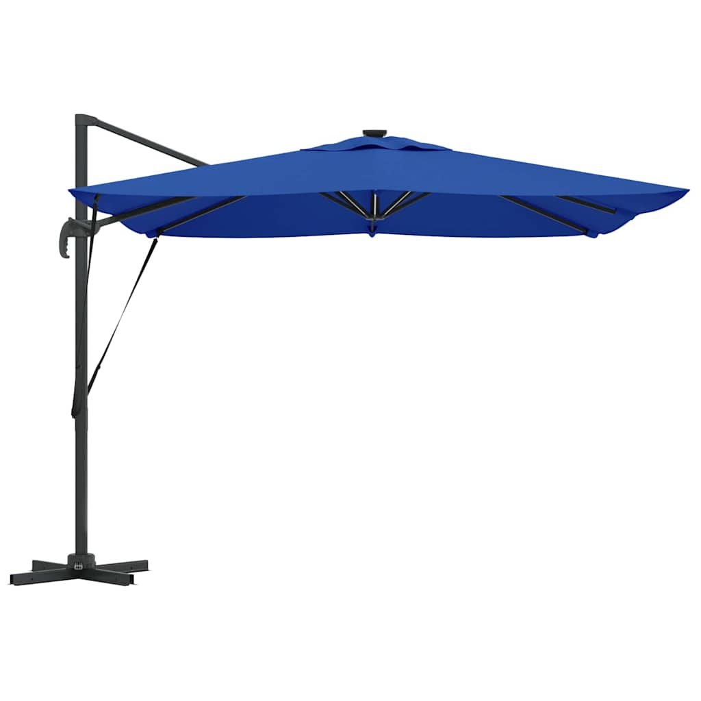 Sonnenschirm Mit Led-Lichtleisten Azure Blau 286 X 284 X 270 Cm