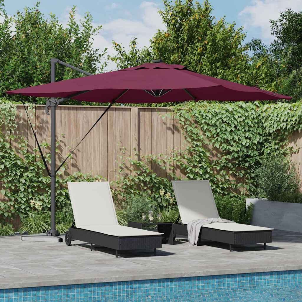 Sonnenschirm Mit Led-Lichtleisten Azure Blau 286 X 284 X 270 Cm