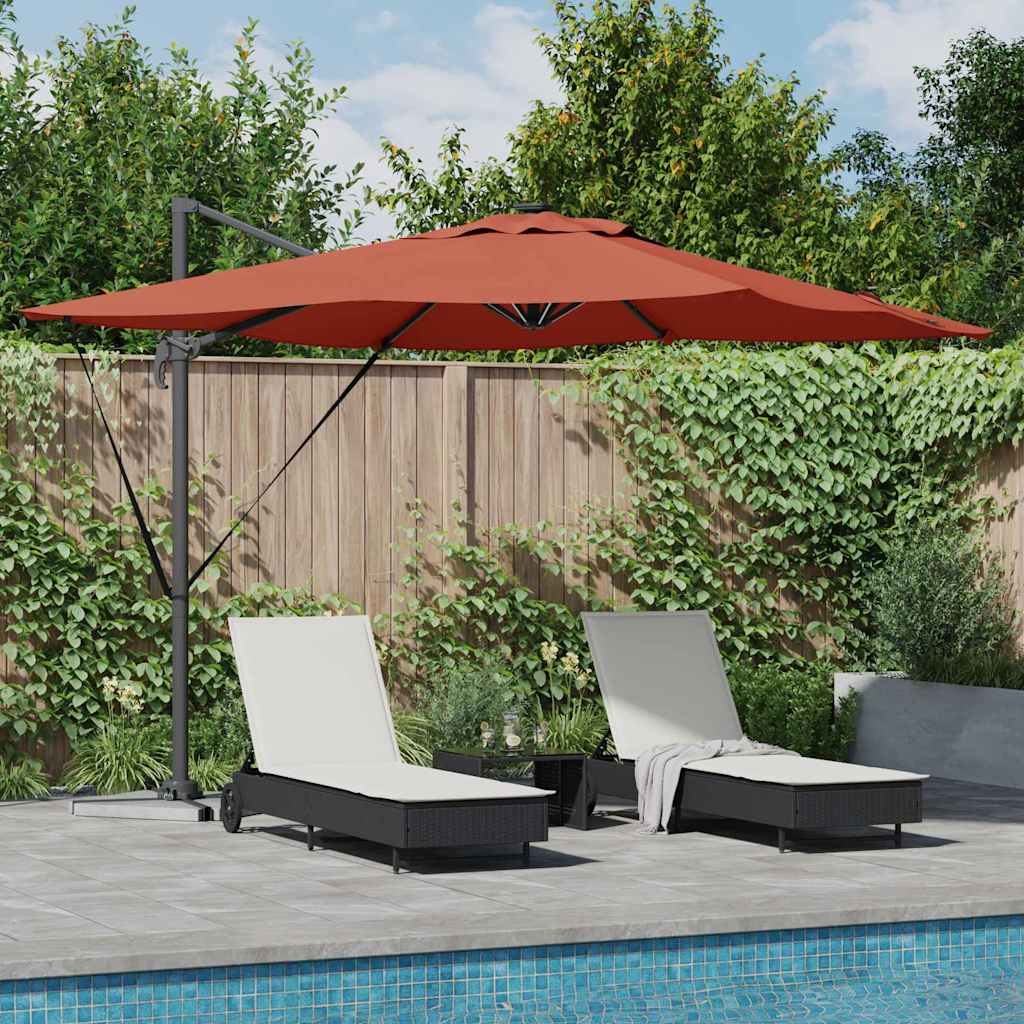 Sonnenschirm Mit Led-Lichtleisten Azure Blau 286 X 284 X 270 Cm