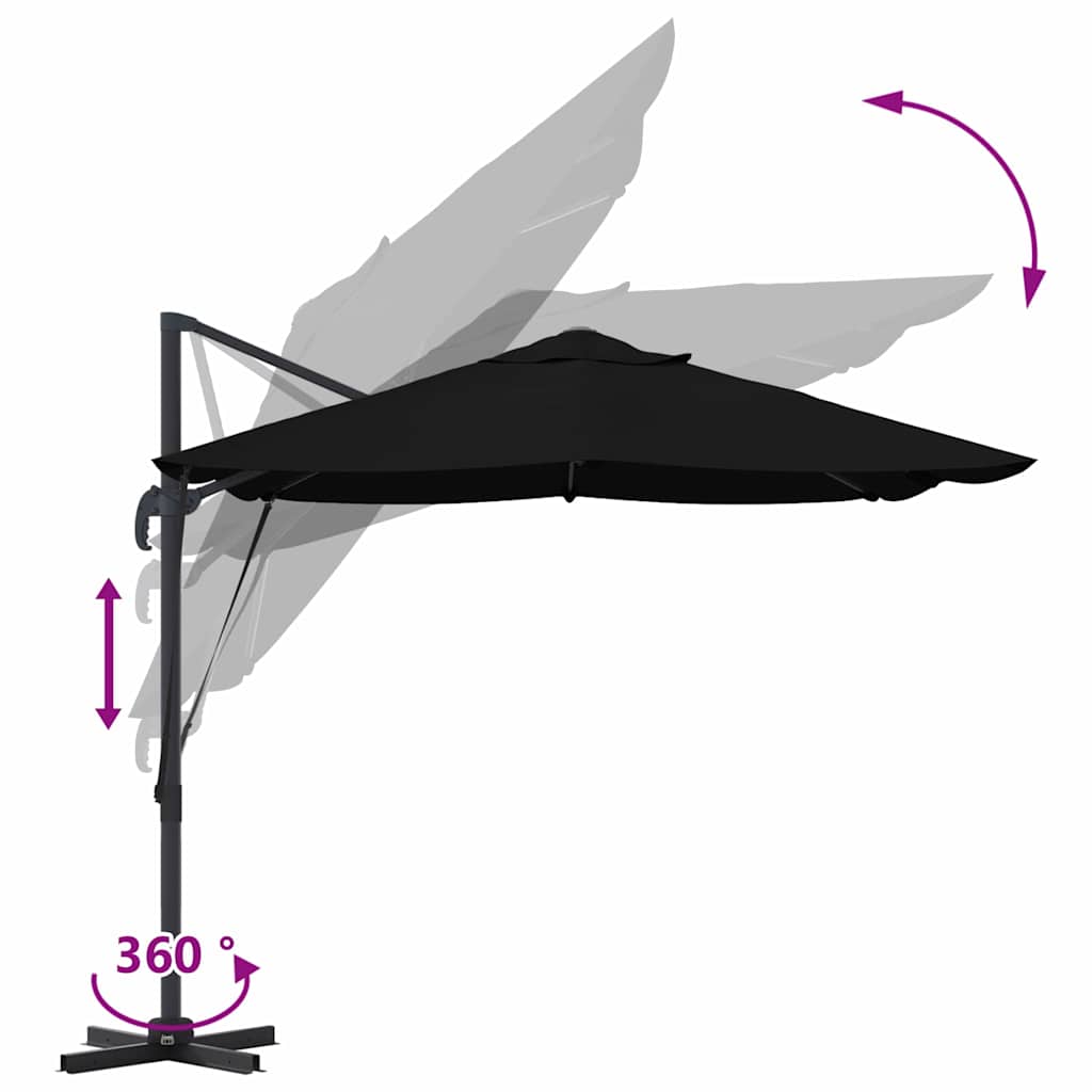 Sonnenschirm 351 X 250 X 260 Cm Polyester Und Aluminium