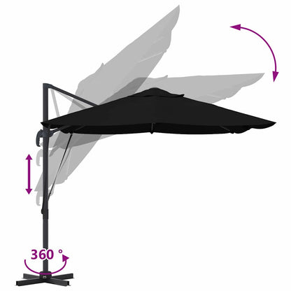 Sonnenschirm 351 X 250 X 260 Cm Polyester Und Aluminium