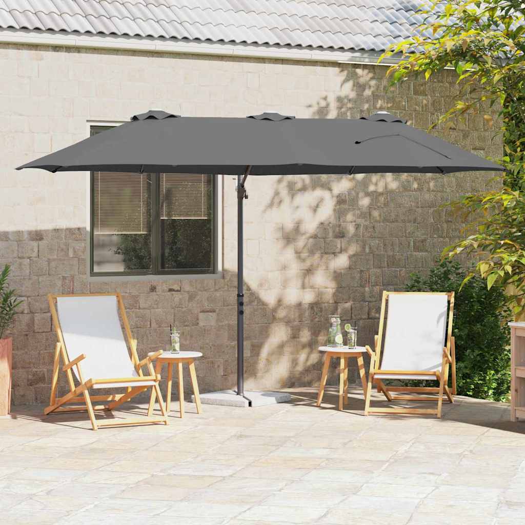 Sonnenschirm 372 X 198 X 243 Cm Polyester Und Aluminium