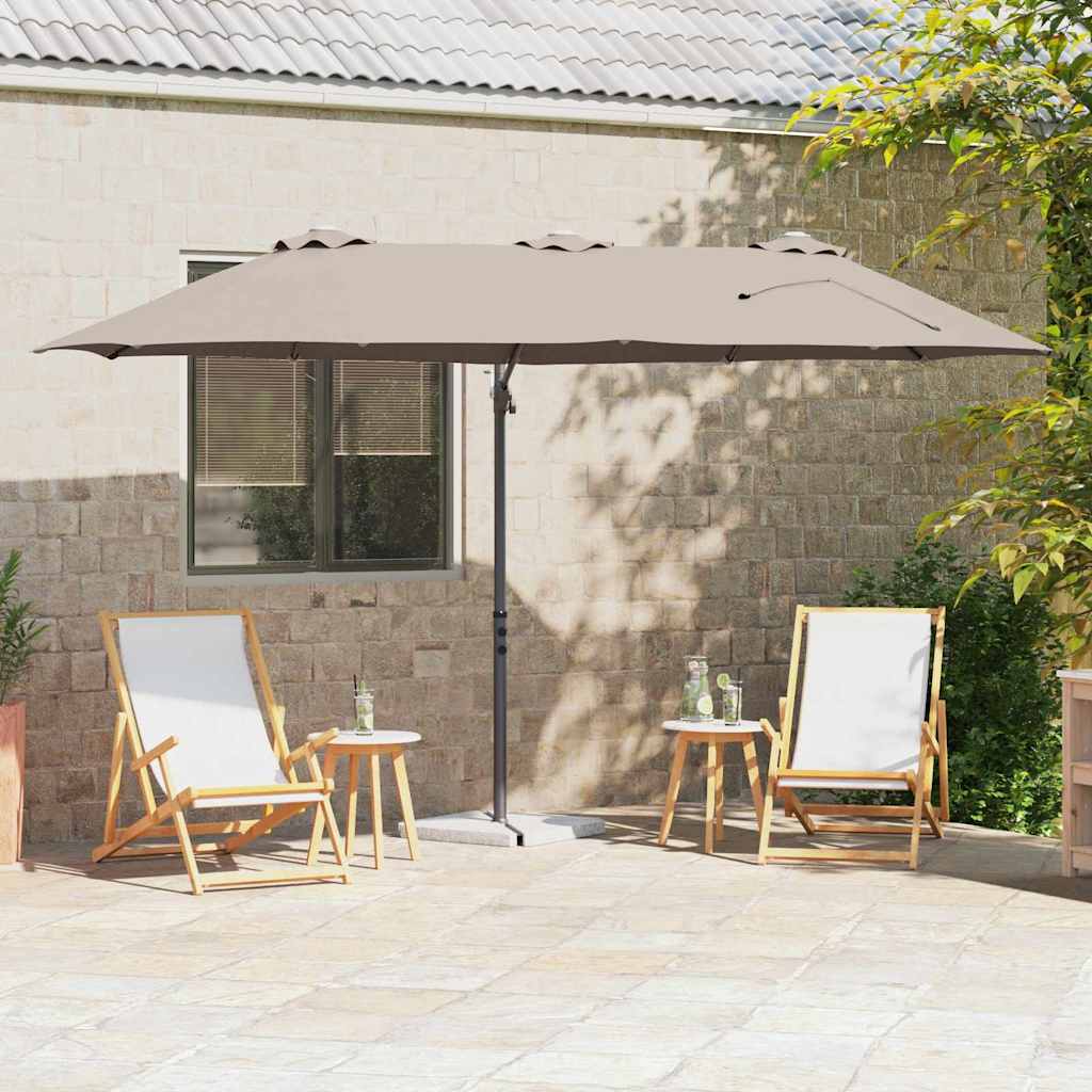 Sonnenschirm 372 X 198 X 243 Cm Polyester Und Aluminium