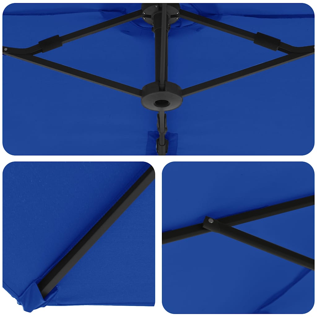 Sonnenschirm 372 X 198 X 243 Cm Polyester Und Aluminium