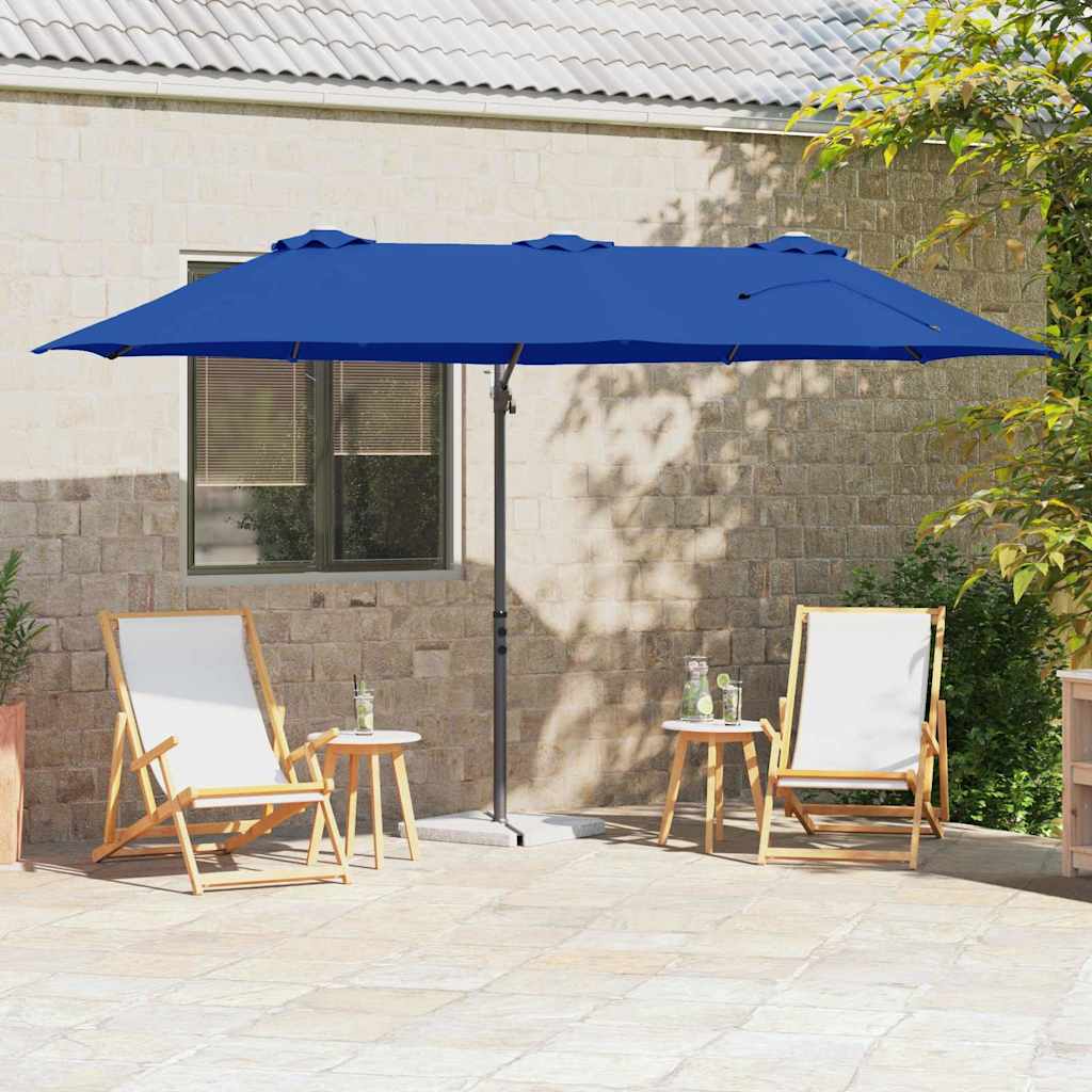 Sonnenschirm 372 X 198 X 243 Cm Polyester Und Aluminium