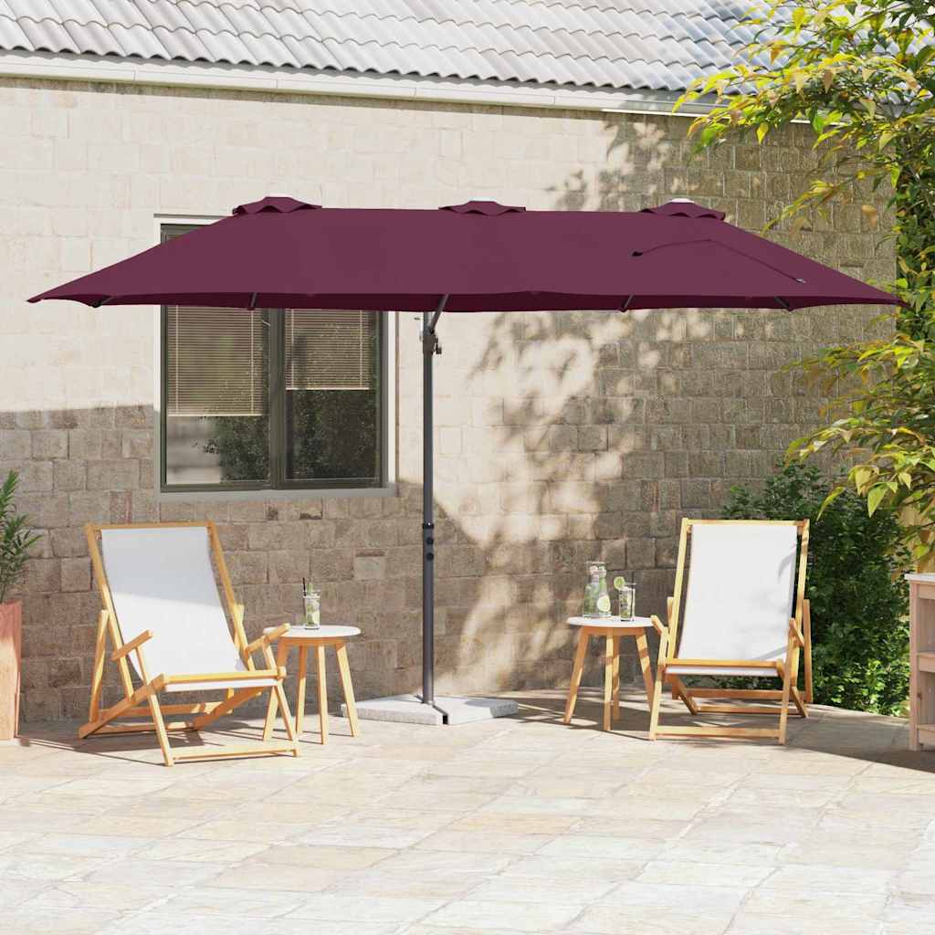 Sonnenschirm 372 X 198 X 243 Cm Polyester Und Aluminium