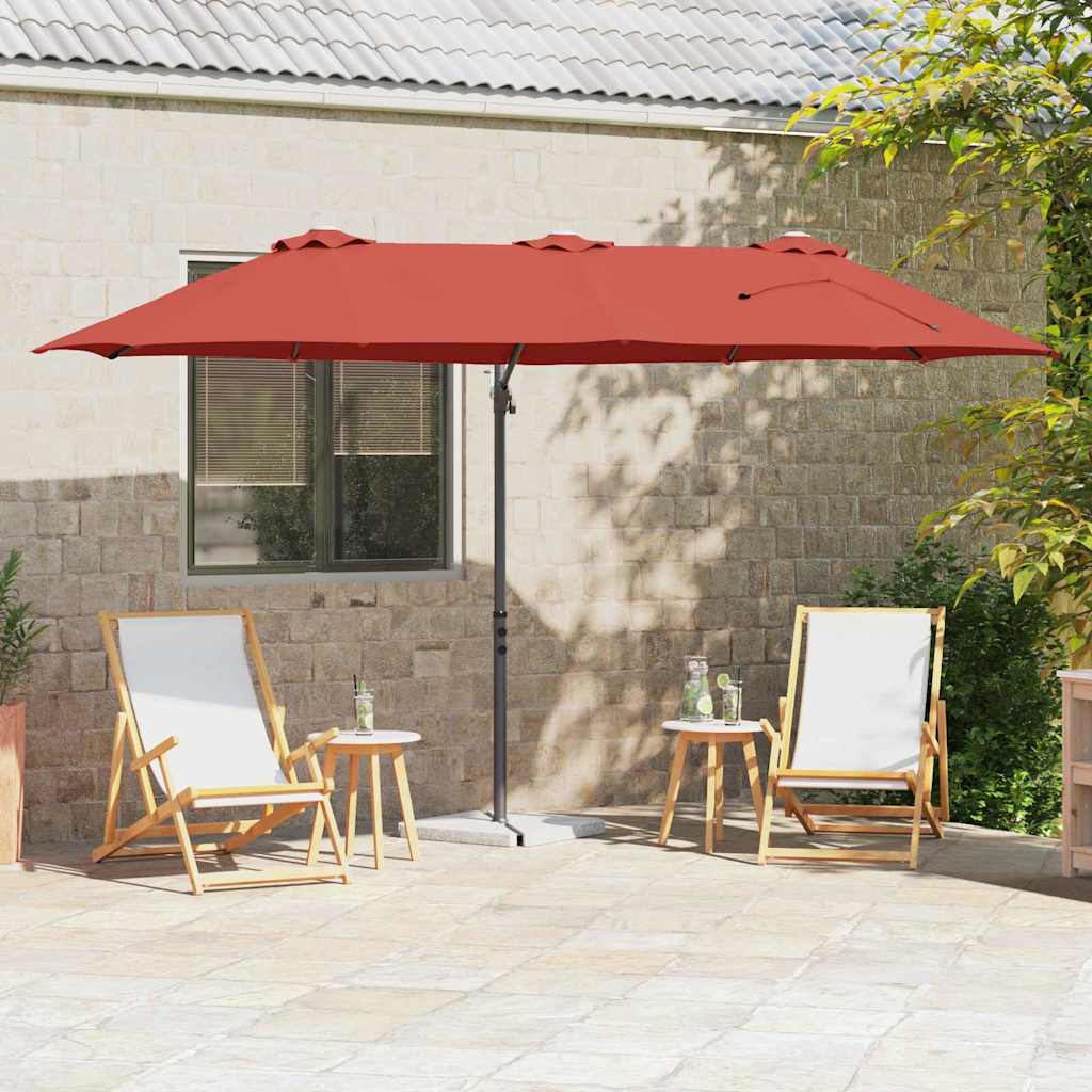 Sonnenschirm 372 X 198 X 243 Cm Polyester Und Aluminium