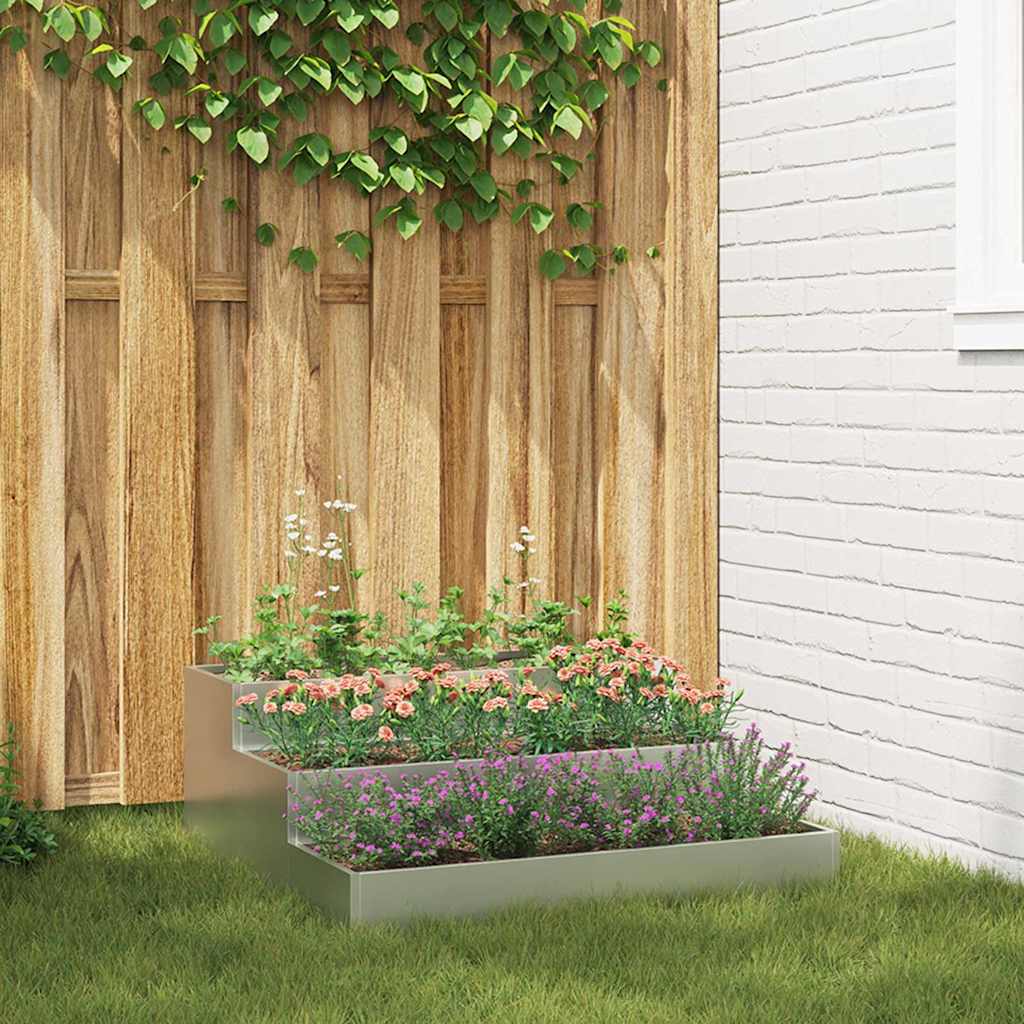 Garten-Pflanzgefäß Silber