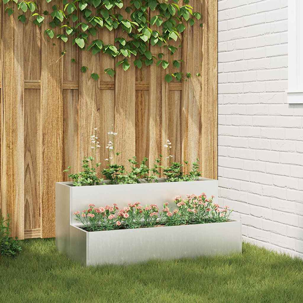 Garten-Pflanzgefäß Silber