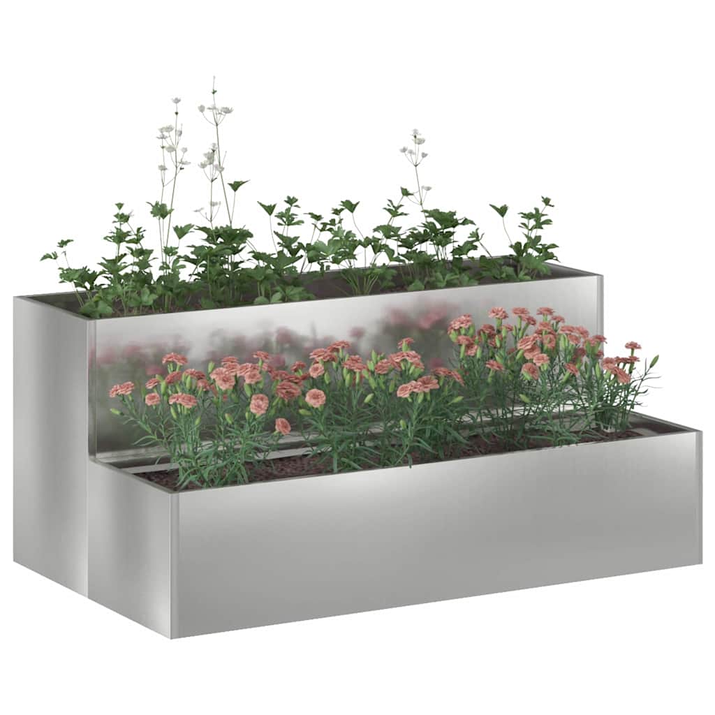 Garten-Pflanzgefäß Silber