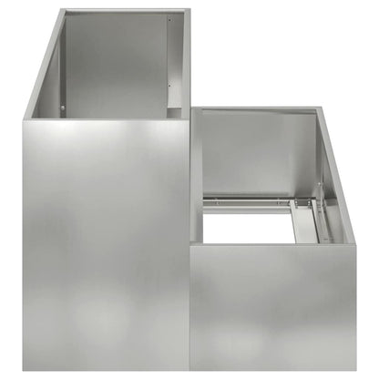 Garten-Pflanzgefäß Silber