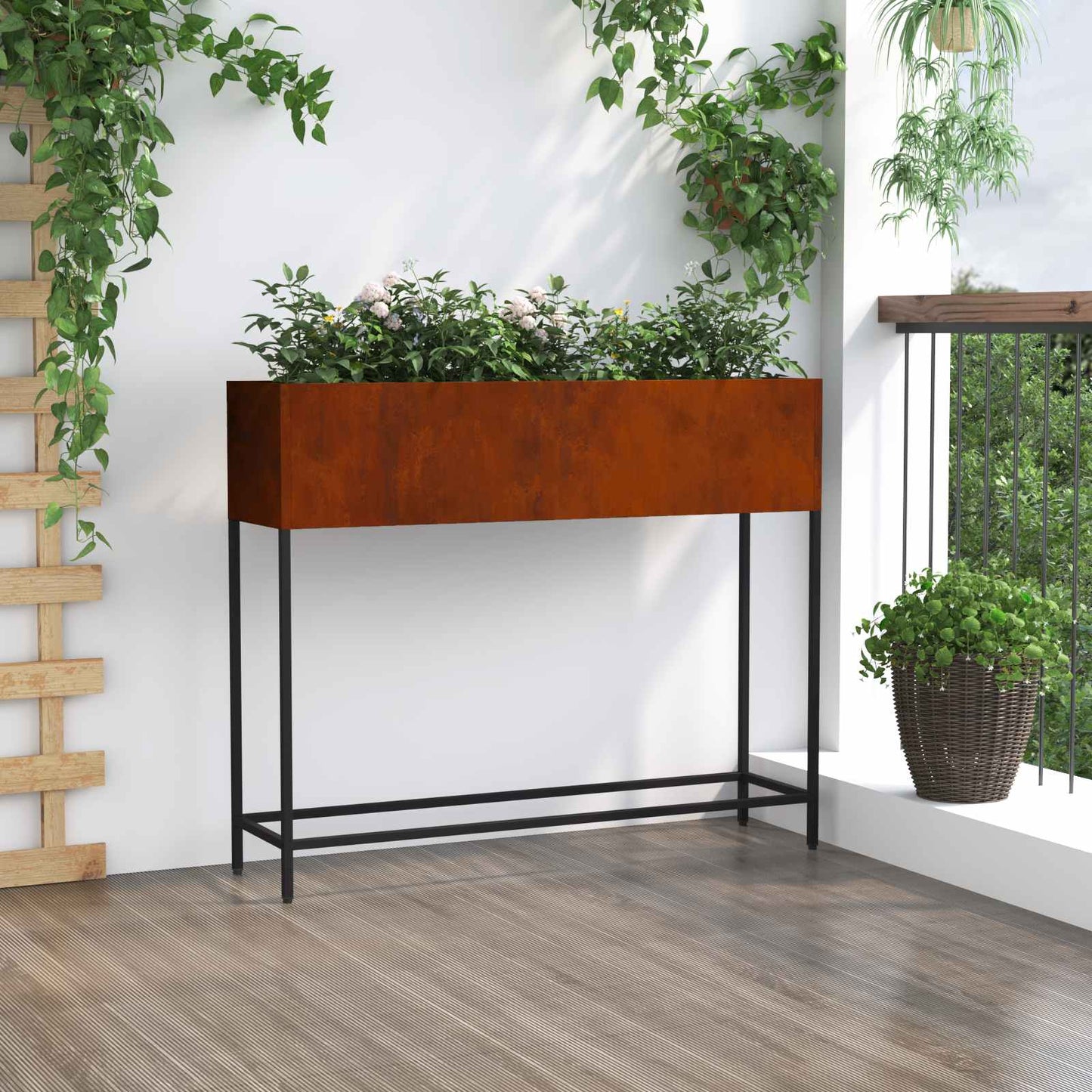 Hochbeet Gartenpflanzer Rostig