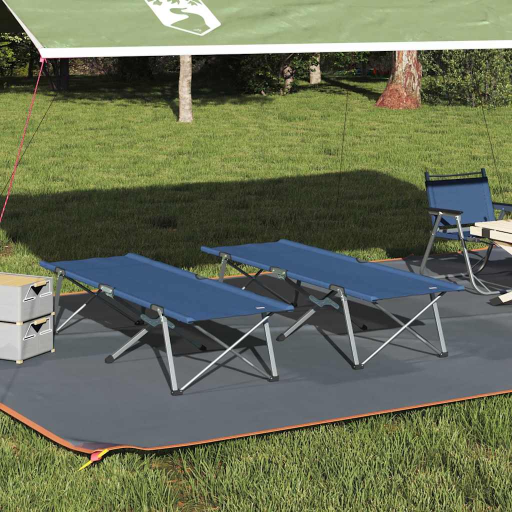 Klapp Schlafbett Fürs Camping 2 Pcs Grün 194 X 62,5 X 42,5 Cm