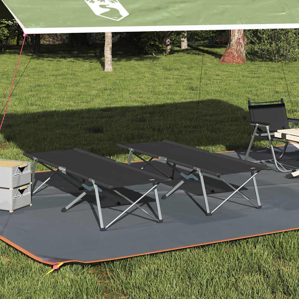 Klapp Schlafbett Fürs Camping 2 Pcs Grün 194 X 62,5 X 42,5 Cm