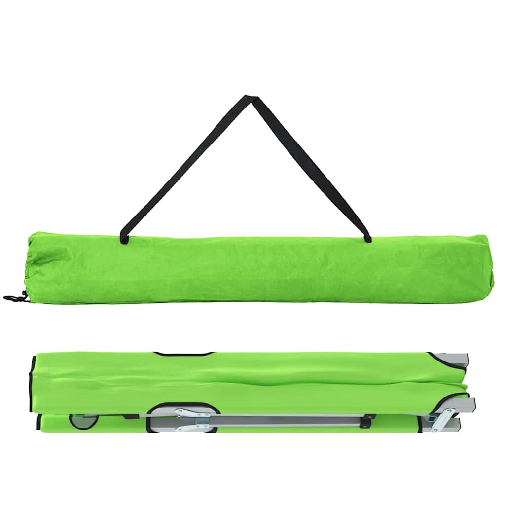 Klapp Schlafbett Fürs Camping 2 Pcs Grün 194 X 62,5 X 42,5 Cm