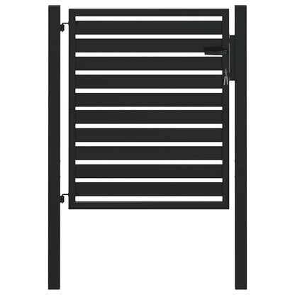 Gartentor Abschließbar Schwarz Aluminium