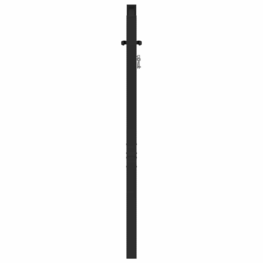 Gartentor Abschließbar Schwarz Aluminium