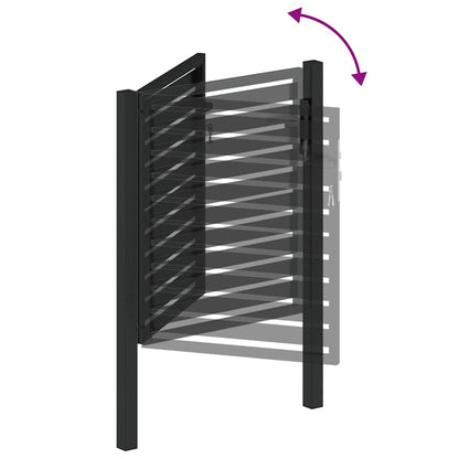 Gartentor Abschließbar Schwarz Aluminium