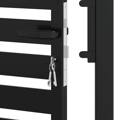 Gartentor Abschließbar Schwarz Aluminium