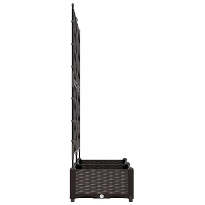 Garten-Pflanzgefäß 2 Pcs Braun 80 X 40 X 125,5 Cm Kunststoff