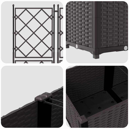 Garten-Pflanzgefäß 3 Pcs Kunststoff