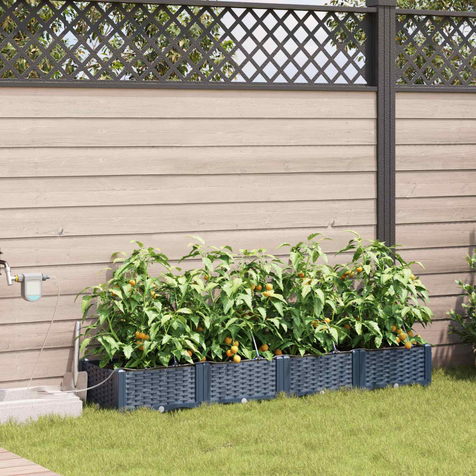 Garten-Pflanzgefäß 4 Stk. Pp