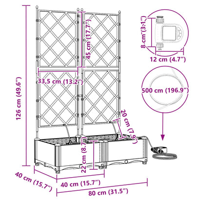 Garten-Pflanzgefäß 2 Pcs Kunststoff
