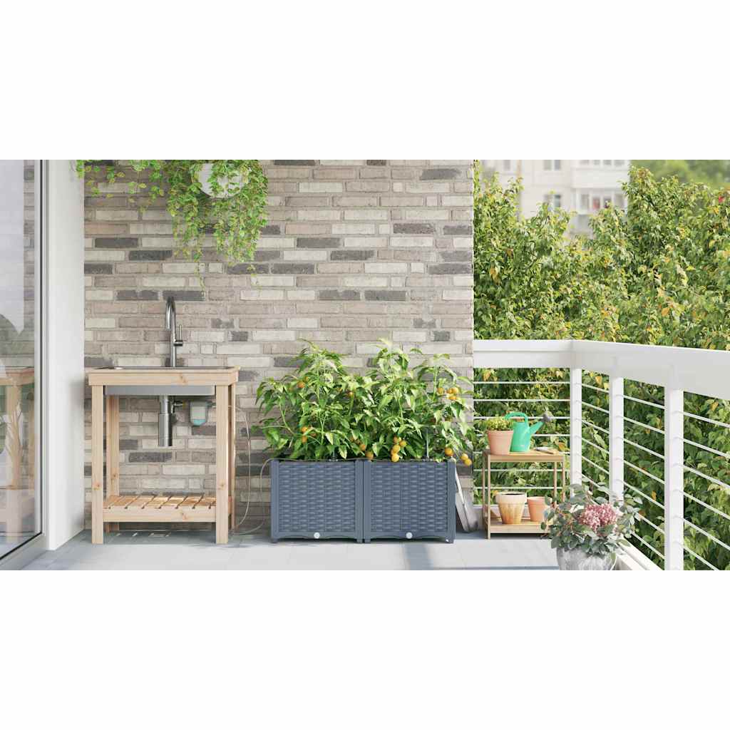 Garten-Pflanzgefäß 2 Stk. Pp
