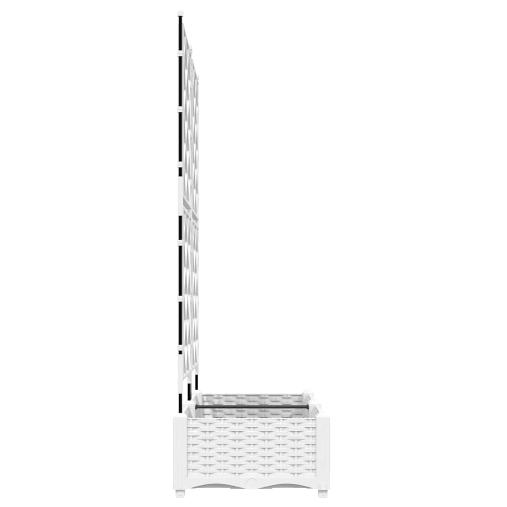 Garten-Pflanzgefäß 2 Pcs Weiß 80 X 40 X 125,5 Cm Kunststoff