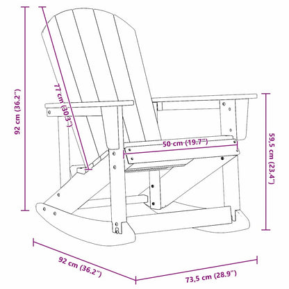 Adirondack Schaukelstühle 2 Pcs Hdpe