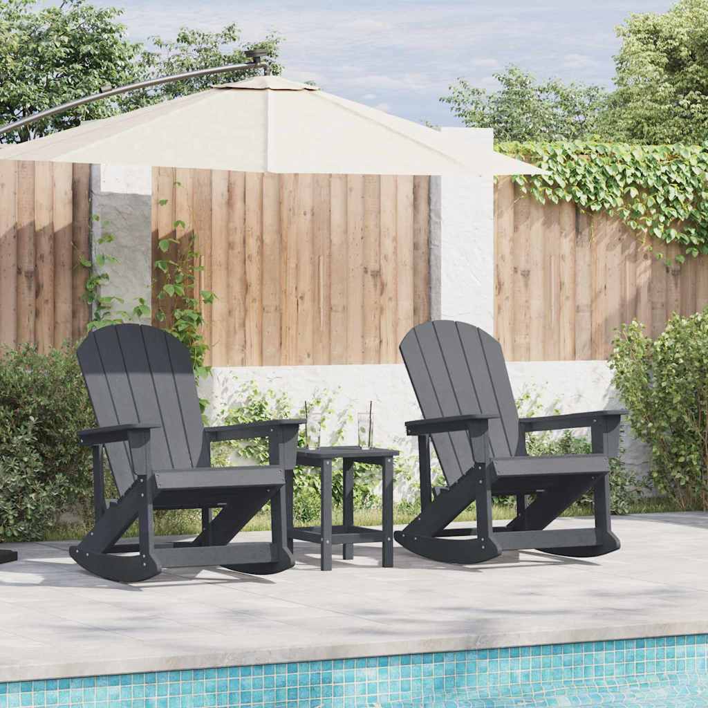 Adirondack Schaukelstühle 2 Pcs Hellgrau Hdpe