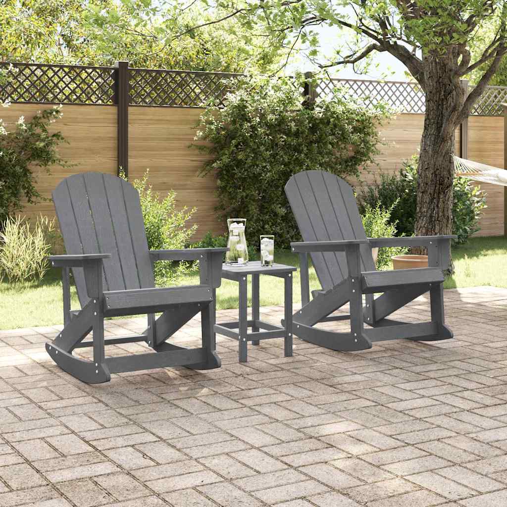 Adirondack Schaukelstühle 2 Pcs Hellgrau Hdpe
