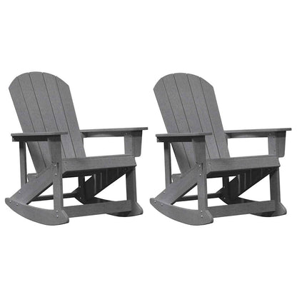 Adirondack Schaukelstühle 2 Pcs Hellgrau Hdpe