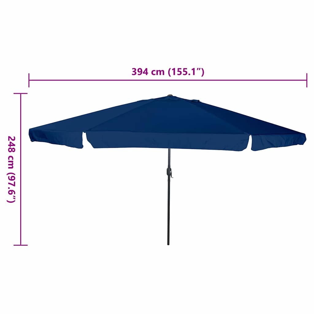 Garten-Sonnenschirm 394 X 394 X 248 Cm Polyester Und Stahl