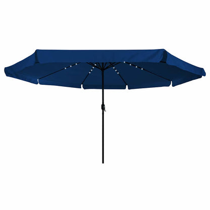 Garten-Sonnenschirm 395 X 395 X 245 Cm Polyester Rund Blau