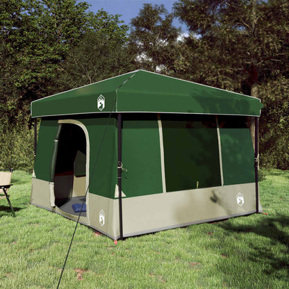 Camping-Zelt-Set 2 Pcs Grau Und Taffeta Und Stoff