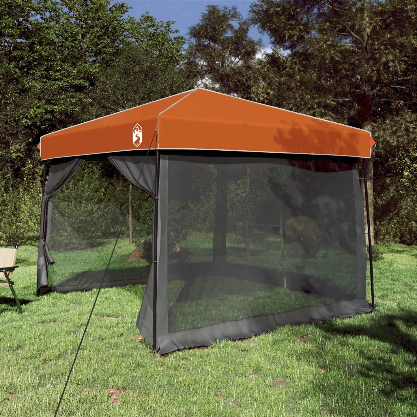 Camping-Zelt-Set 2 Pcs Grau Und Taffeta Und Stoff