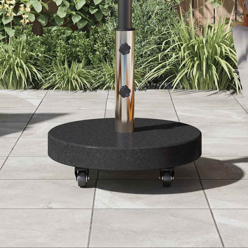 Sonnenschirmständer 30Kg Granit Und Edelstahl Rund