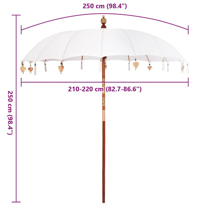 Balinesischer Sonnenschirm Creme 220 X 220 X 260 Cm
