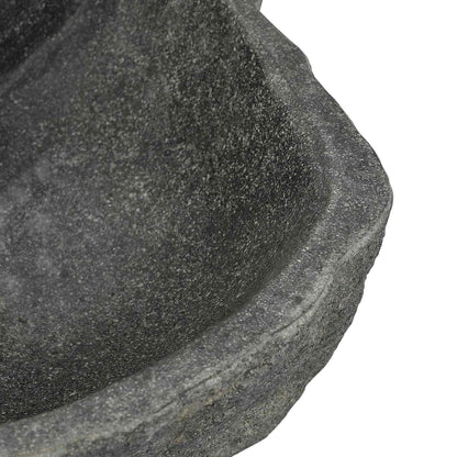 Wandmontiertes Waschbecken Grau 45 X 35 X 15 Cm Flussstein