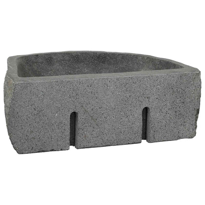 Wandmontiertes Waschbecken Grau 45 X 35 X 15 Cm Flussstein
