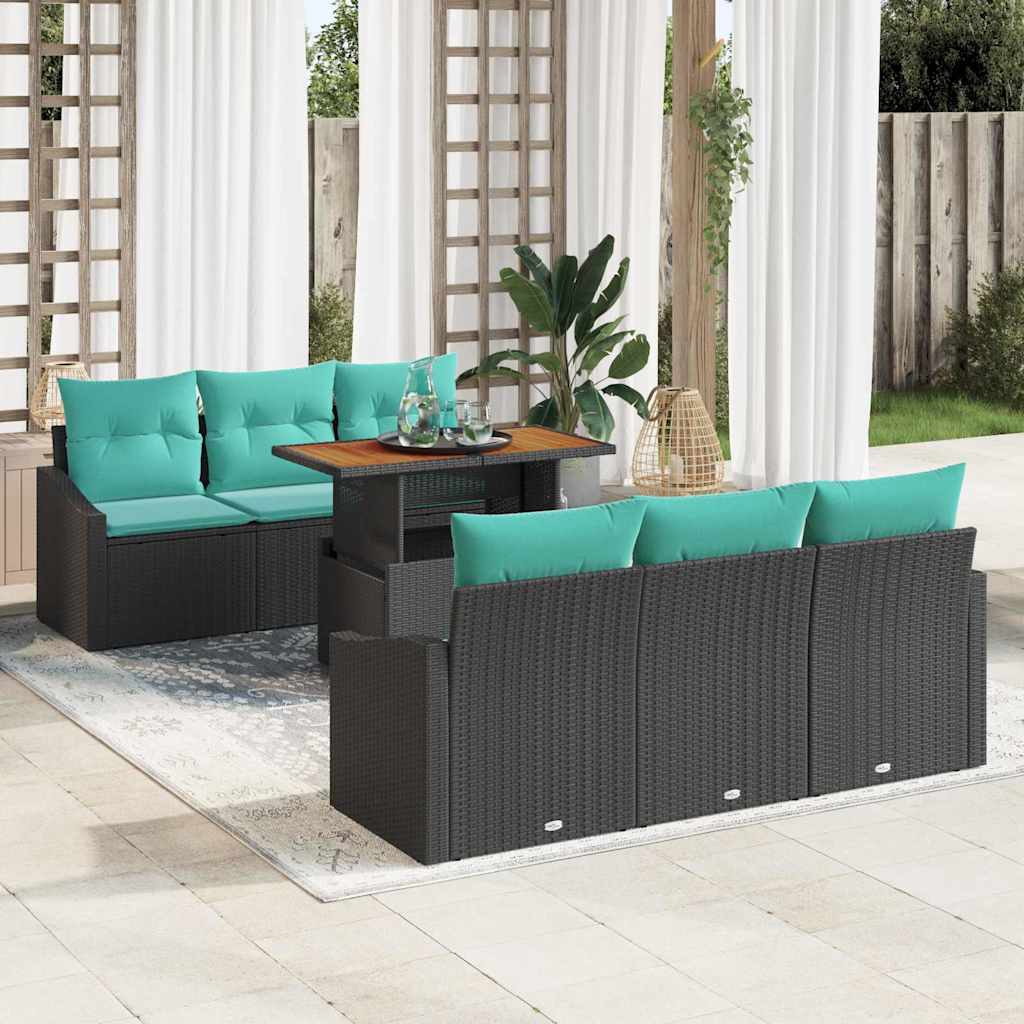 Garten Essgruppe Mit Kissen 7 Pcs Und Teal