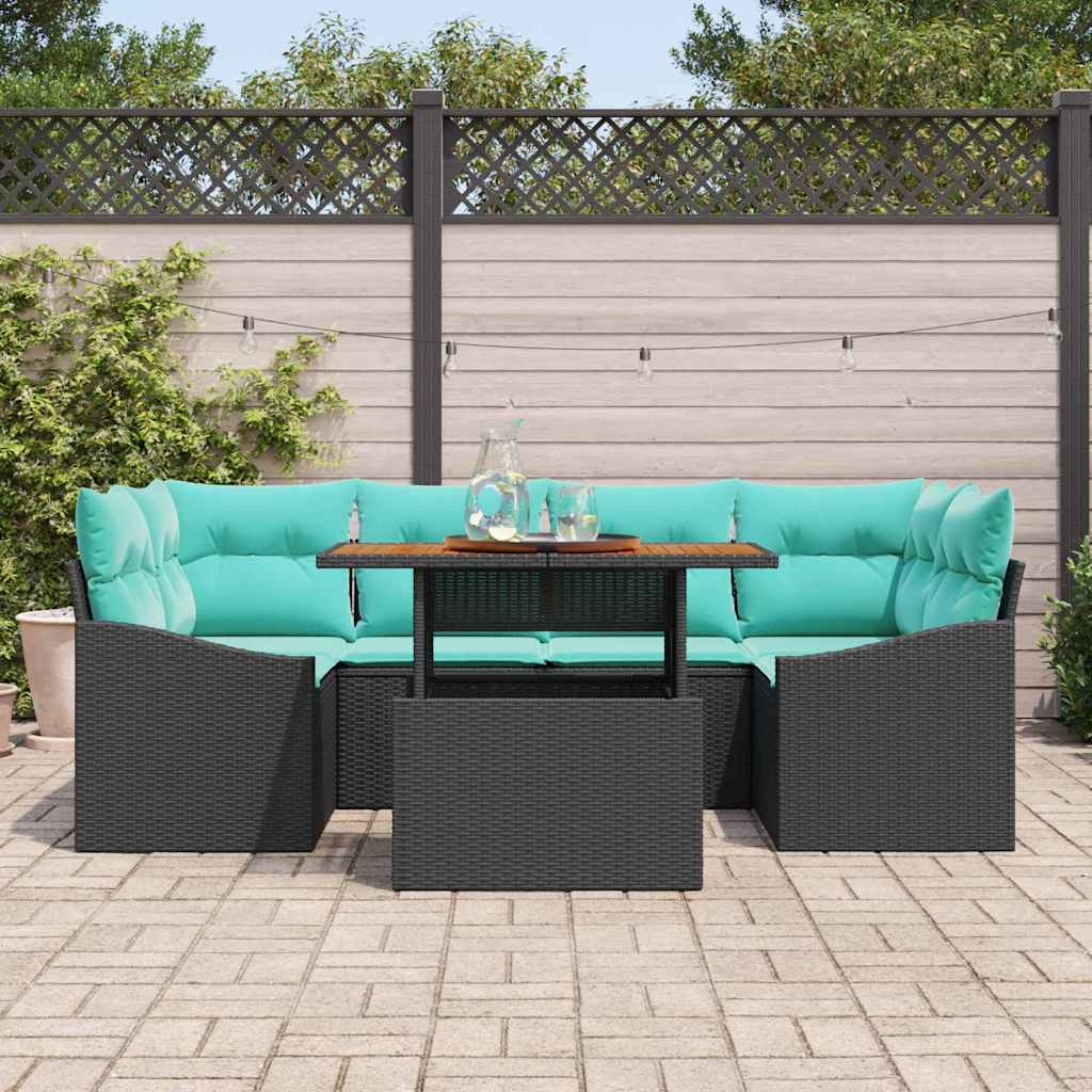 Garten Essgruppe Mit Kissen 7 Pcs Und Teal