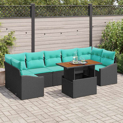 Garten Essgruppe Mit Kissen 8 Pcs Und Teal