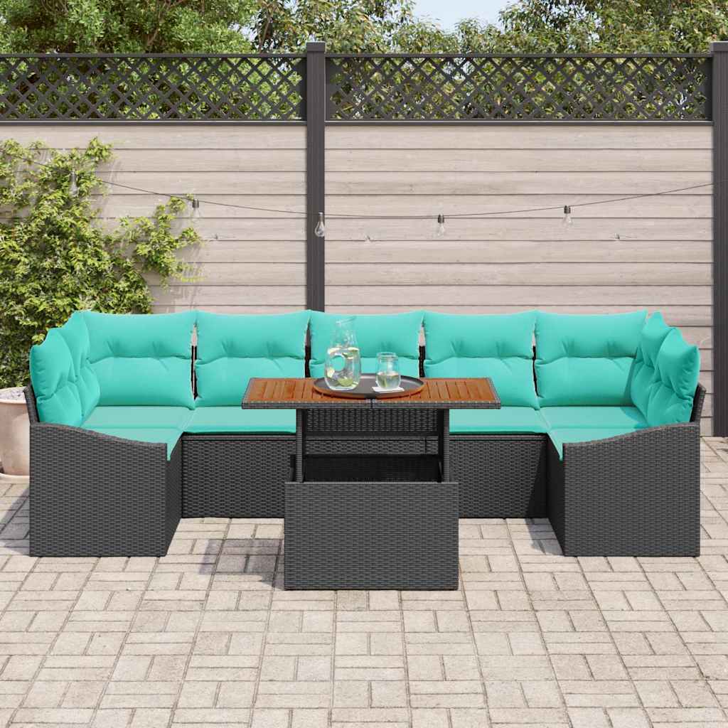 Garten Essgruppe Mit Kissen 8 Pcs Und Teal