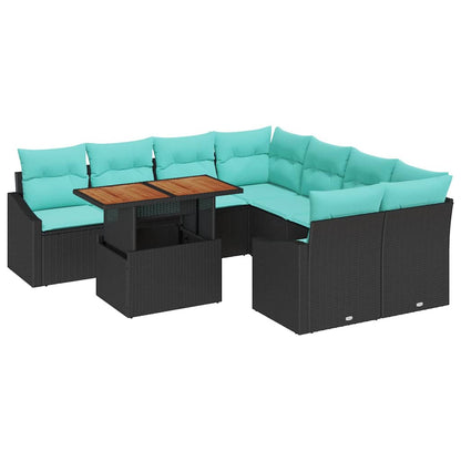 Garten Essgruppe Mit Kissen 9 Pcs Und Teal
